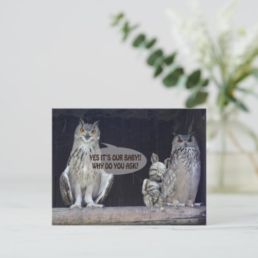 Alberne Frage Postkarte (Stehend Vorderseite)