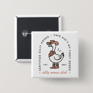 Alberne Gänmutter lustiger Cowgirl-Club-Custom-Dat Button