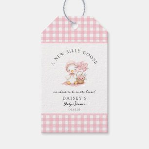 Alberne Gans Aquarell Mädchen Baby Shower  Geschenkanhänger