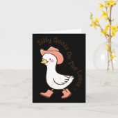 Alberne Gans auf der Loose Funny Cowboy Bauer Farm Karte (Gelbe Blume)