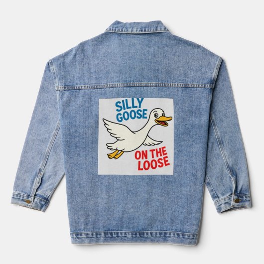 Alberne Gans auf der Lose Jeansjacke (Rückseite)