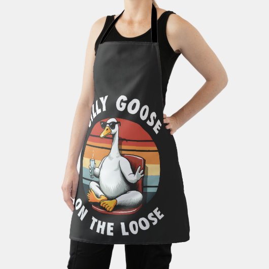 Alberne Gans auf der Lose Meditation Yoga Retro Schürze (InSitu)