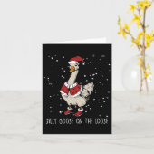 Alberne Gans auf der Lose Weihnachtsgoose Karte (Gelbe Blume)
