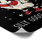 Alberne Gans auf der Lose Weihnachtsgoose Poster (Ecke)