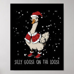 Alberne Gans auf der Lose Weihnachtsgoose Poster
