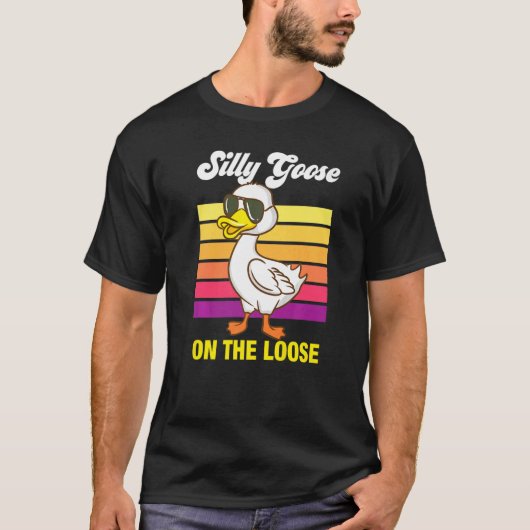 Alberne Gans auf der Lose-Zitat-Meme T-Shirt (Vorderseite)