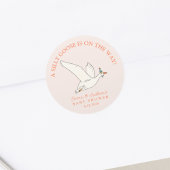 Alberne Gans auf der Way Baby Dusche Runder Aufkleber