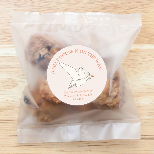 Alberne Gans auf der Way Baby Dusche Runder Aufkleber