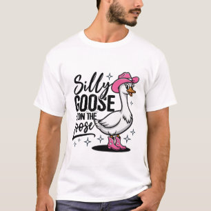 Alberne Gans auf freiem Fuß Lustige Gans T-Shirt