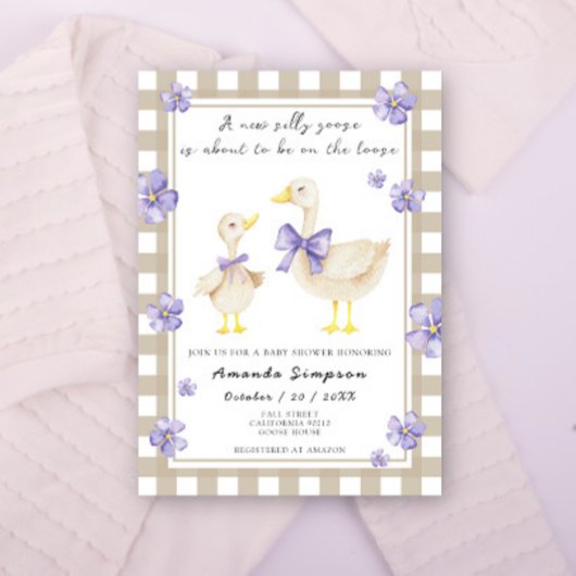 Alberne Gans-Baby-Party Einladung