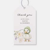 Alberne Gans-Baby-Party Geschenkanhänger (Vorderseite)