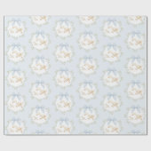 Alberne Gans Blaue Schleife Whimsical Preppy Geschenkpapier (Flach)