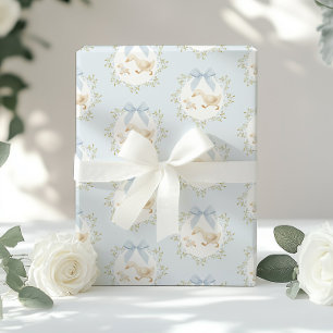 Alberne Gans Blaue Schleife Whimsical Preppy Geschenkpapier