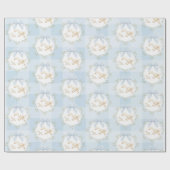 Alberne Gans Blaue Schleife Whimsical Preppy Gingh Geschenkpapier (Flach)