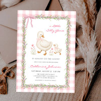 Alberne Gans Gingham Grünzeug Girlanden Babyparty