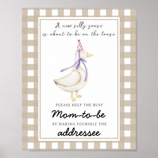 Alberne Gans - Helfen Sie der geschäftigen Mama Poster (Vorne)