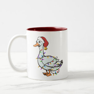Alberne Gans Licht Weihnachten Lustige Ente Xmas L Zweifarbige Tasse