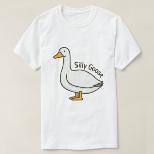 Alberne Gans Lustige Cartoon-Gans T-Shirt