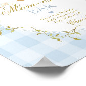Alberne Gans Momosa Bar Blue Gingham Poster (Ecke)