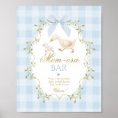 Alberne Gans Momosa Bar Blue Gingham Poster (Vorne)