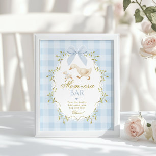 Alberne Gans Momosa-Riegel Blau kariert Poster