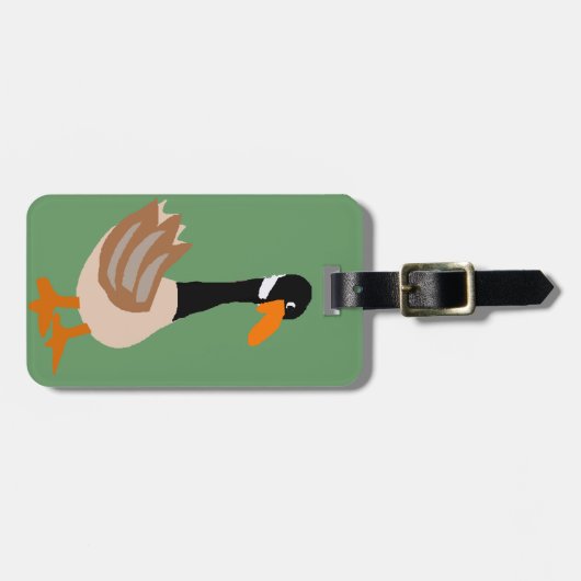 Alberne Gans-Primitiv-Kunst Gepäckanhänger (Vorderseite horizontal)