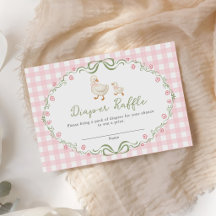 Alberne Gans Rosa Blumen Baby Shower Windel-Raffle