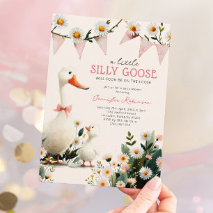 Alberne Gans Rosa Mädchen Baby Shower Einladung