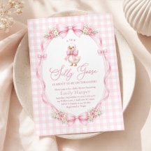 Alberne Gans Rosa Schleife Baby Shower