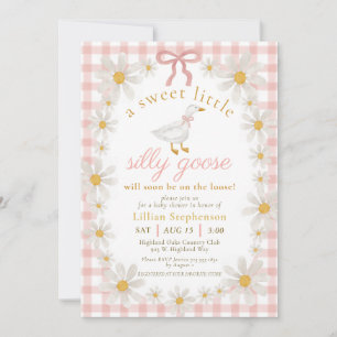 Alberne Gans Rosa Schleife Daisy Gingham Baby Show Einladung