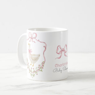 Alberne Gans Rosa Schleife Whimsical Baby-Mädchen  Kaffeetasse