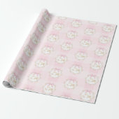Alberne Gans Rosa Schleife Whimsical Preppy Gingha Geschenkpapier (Ungerollt)
