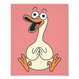 Alberne Gans, Skurril, Lustige Cartoon-Gans Fotodruck