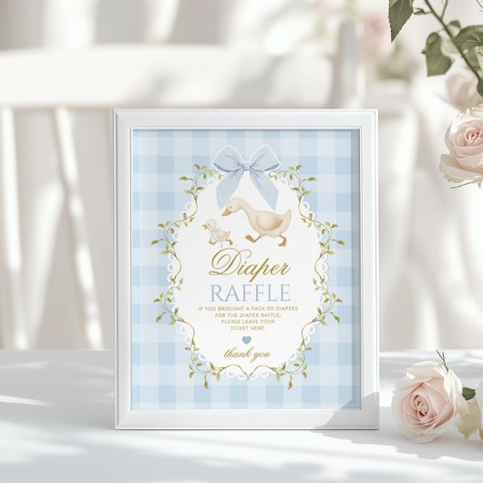Alberne Gans-Windel-Raffle Sage Grün Whimsical Poster