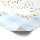 Alberne Gans-Windel-Raffle Sage Grün Whimsical Poster (Ecke)