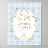 Alberne Gans-Windel-Raffle Sage Grün Whimsical Poster (Vorne)