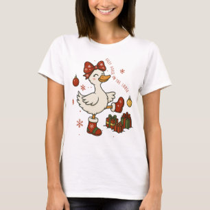 Alberne Gänse an den nahen Weihnachten T-Shirt