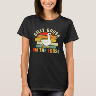 Alberne Gänse auf der Vintagen, Coolen Gänse mit T-Shirt