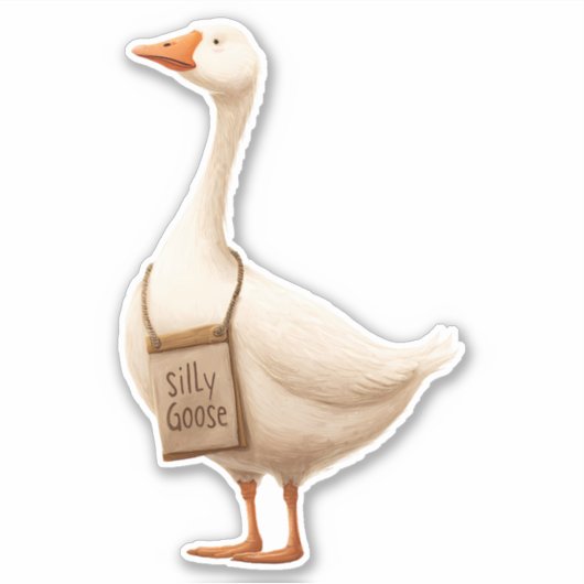 Alberne Gänse Aufkleber (Vorderseite)