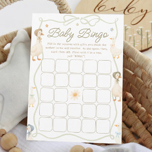 Alberne Gänse-Baby-Dusche Bingo-Spielkarte Einladung