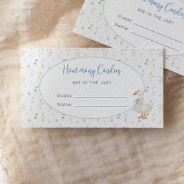 Alberne Gänse Blüte Wie viele Candies Babydusche Begleitkarte