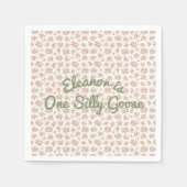 Alberne Gänse-Cocktails Blumencocktail Napkin Serviette (Vorderseite)