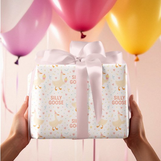 Alberne Gänse | Colorful Confetti Fun Geschenkpapier
