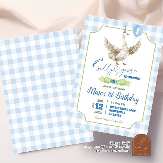 Alberne Gänse Erstgeburt Einladung