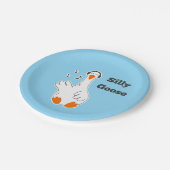 Alberne Gänse, Gänse, Gänsehaut Pappteller (Schrägansicht)