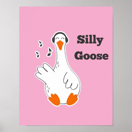 Alberne Gänse, Gänse, Gänsehaut Poster (Vorne)