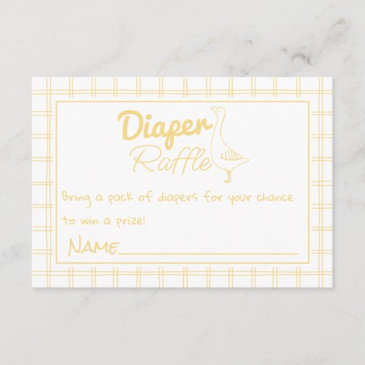 Alberne Gänse Gezeichnet neutraler Windelknipel Begleitkarte (Vorderseite)