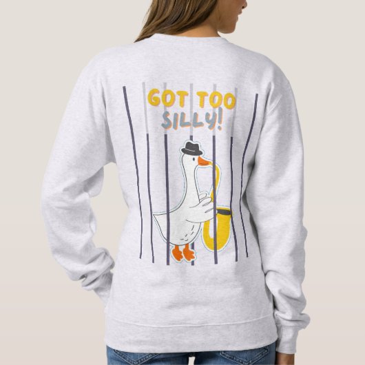 Alberne Gänse hinter Gittern Sweatshirt (Rückseite)