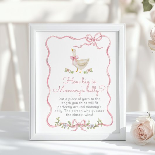 Alberne Gänse Pink Bow Wie groß ist der Bauch der Poster