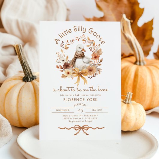 Alberne Gänse QR-Code Kinderdusche Einladung